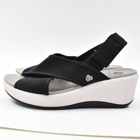 Clarks Cloudsteppers Cali Cove Wedge Platform Sandals - 8.5 - Picture 7 of 13